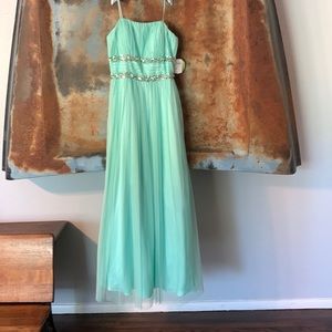 Mint prom dress